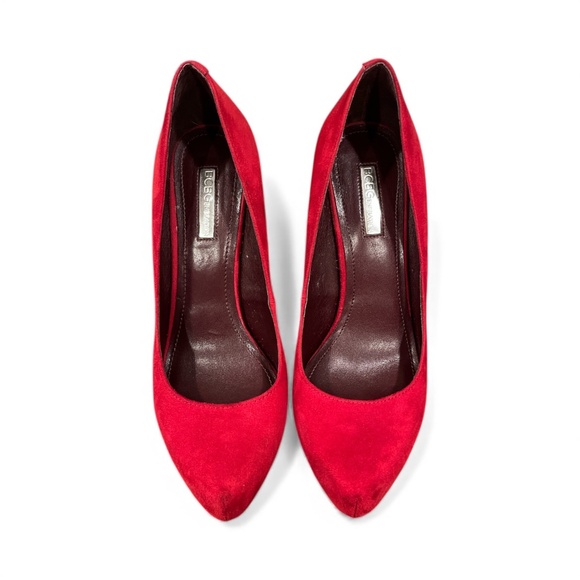 BCBGeneration Parade Red Suede Platform Stiletto Pump 8.5 - Picture 5 of 6